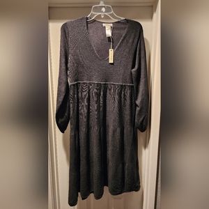 Max Studio Charcoal Grey Dress MSRP $148 Size M NEW